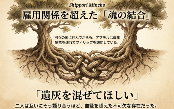 別々の国に住んでからも続いた交流と、「遺灰を混ぜてほしい」と語り合うほど深かった二人の魂の絆についての解説。