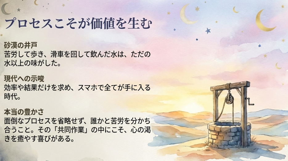 砂漠の井戸の水が美味しい理由とプロセスが生む価値