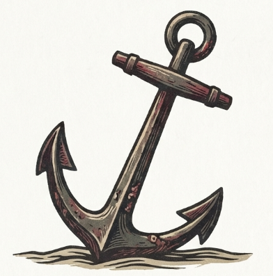 錨（アンカー）のイラスト。徳次が生きており、喜久雄を現実に繋ぎ止める重要な存在であることを示す解説