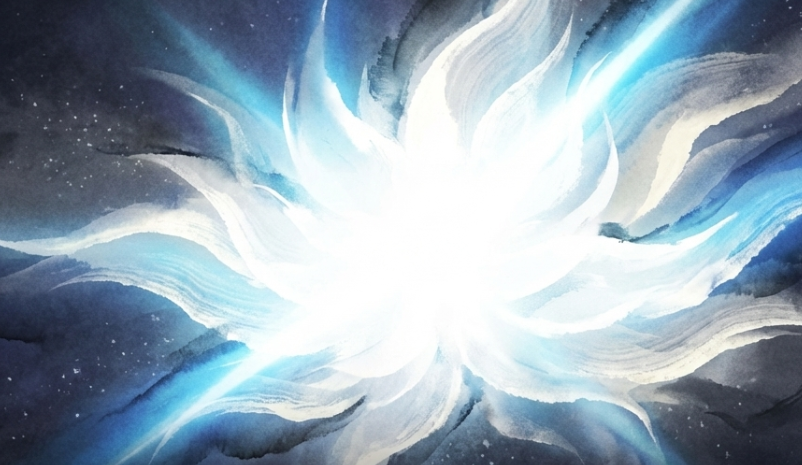 青白く燃え上がり永遠の星となるよだかの結末イラスト