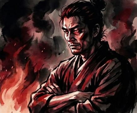 娘の焼死を前にして、恍惚とした法悦の表情を浮かべる良秀